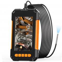 K&F concept Endoscope Borescope Camera - 4.3 Inch 1080P, 2m/6.5ft Semi Rigid Cable, LED, Orange for Auto, Engine, Drain Inspection