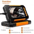 Kentfaith Endoscope Borescope Camera - 4.3 Inch 1080P, 5m/16.4ft Semi Rigid Cable, LED, Orange for Auto, Engine, Drain Inspection