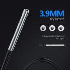 Inspection Camera Kentfaith Industrial Endoscopy Camera 3.9mm Endoscopy Camera 4.3 inch HD Screen 1080P Snake Camera with LED Lights, Semi-Rigid Cable for Automotive, Engine, Drain inspection camera (3.9mm, 10m/32.8ft) Orange