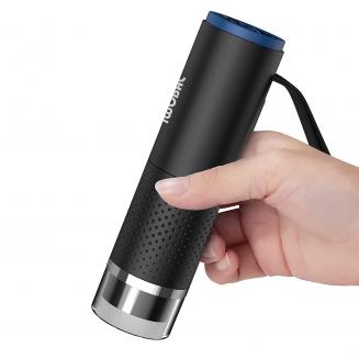 Espejo de bolsillo con luz LED, aumento de 1x/10x - Espejo de maquillaje de  mano grande con luz natu brillar Electrónica