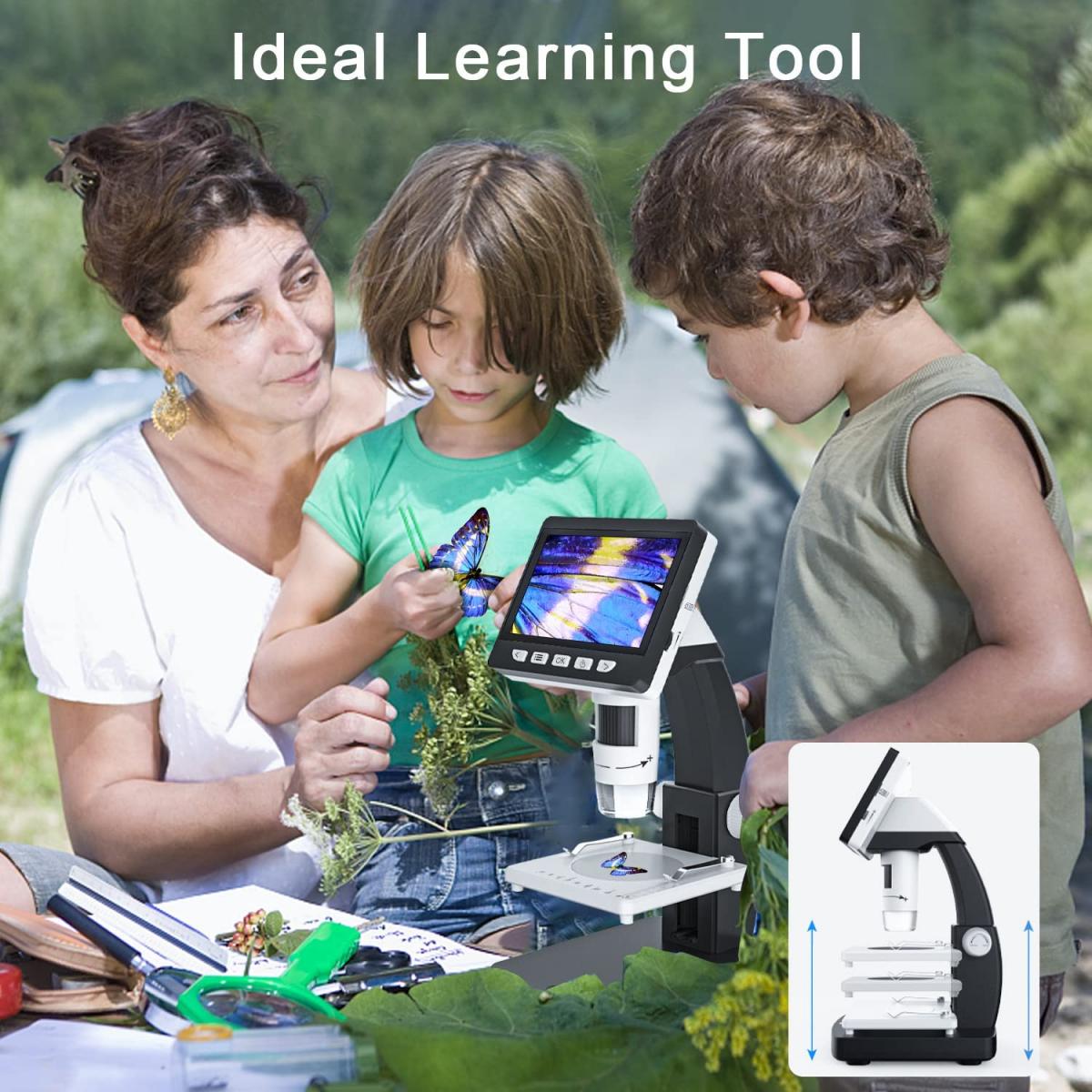 Microscopio Portatil Para Niños 4,3 50X-1000X, | K&F Concept - K&F Concept