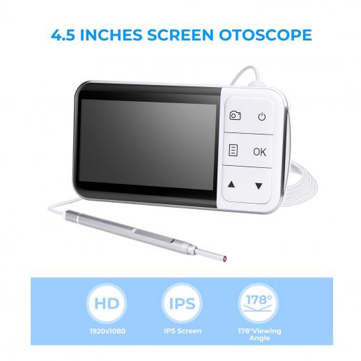 otoscope vidéo, endoscope de cuillère pour nettoyage d'oreille