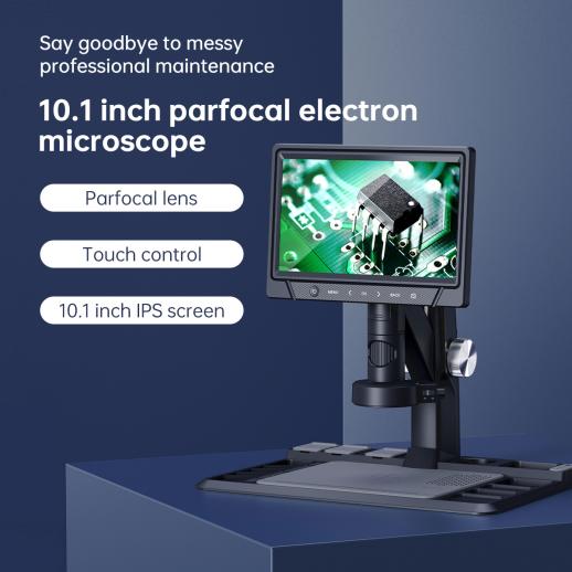 Microscope électronique numérique HD affleurant de 10,1 pouces, 12