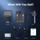 Microscopio digitale HDMI da 4,3 pollici, ingrandimento 10-1000X, video microscopio portatile della macchina fotografica, con 8 luci del LED, microscopio ricaricabile della batteria, adatto per saldatura della moneta/PCB/piante/insetti