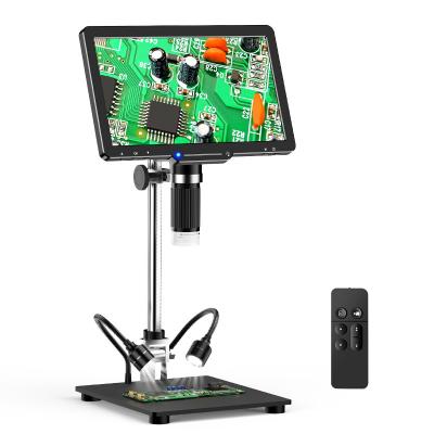10.1 inch HDMI High Definition IPS Scherm Professionele High Definition Digitale Microscoop Vergroting 50 - 1600X Aanraakdimmen Geschikt voor Het Maken van Foto's en Opnemen Met Draadloze Infraroodafstandsbediening Compatibel Met PC