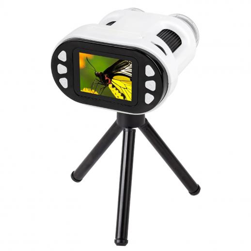Microscope portable de poche pour 5 - 7 ans 8 - 12 ans, appareil photo de  microscope numérique binoculaire grossissement 200X 1080p 8X zoom numérique