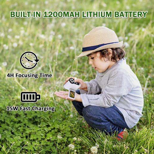 Auveach Microscopio Digitale Portatile Per Bambini 1000X Schermo IPS 2