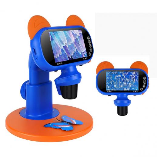 Microscope numérique portable avec écran LCD 4 , microscope de poche 1500x  pour enfants avec lampe LED, microscope portable pour adultes. - K&F Concept