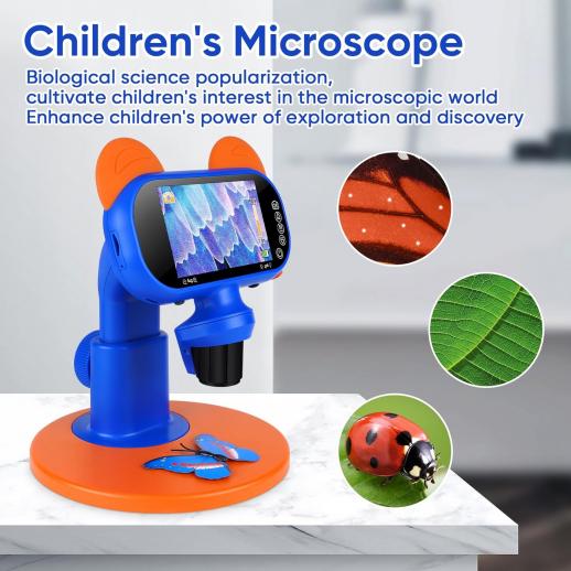 Microscope numérique portable avec écran LCD de 2 pouces 1000X microscope  de poche pour enfants avec 8 lumières LED microscope portable pour adultes  avec support - K&F Concept