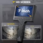 Plumbing Inspection Camera with 360° Rotating Side Camera 7" HD Screen 32ft Kentfaith