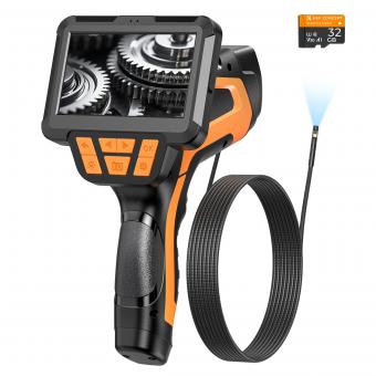 Borescope Inspectie Camera met Dubbele 1080P Lenzen 4.5" Scherm 8mm/0.32in Slanke Sonde IP67 Waterdicht
