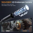 Câmera de Inspeção por Endoscópio Industrial com Câmera de 8mm 1080P e Tela de 4.3in Kentfaith