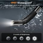 6мм инспекционная камера, с 180° двухсторонней артикуляцией, выходом HDMI, 7-дюймовым экраном, аккумулятором 8000mAh, видео и фото 1080P, Kentfaith