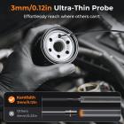 3мм инспекционная камера, с 180° двухсторонней артикуляцией, выход HDMI, 7-дюймовый экран, аккумулятор 8000mAh, видео и фото 1080P, Kentfaith