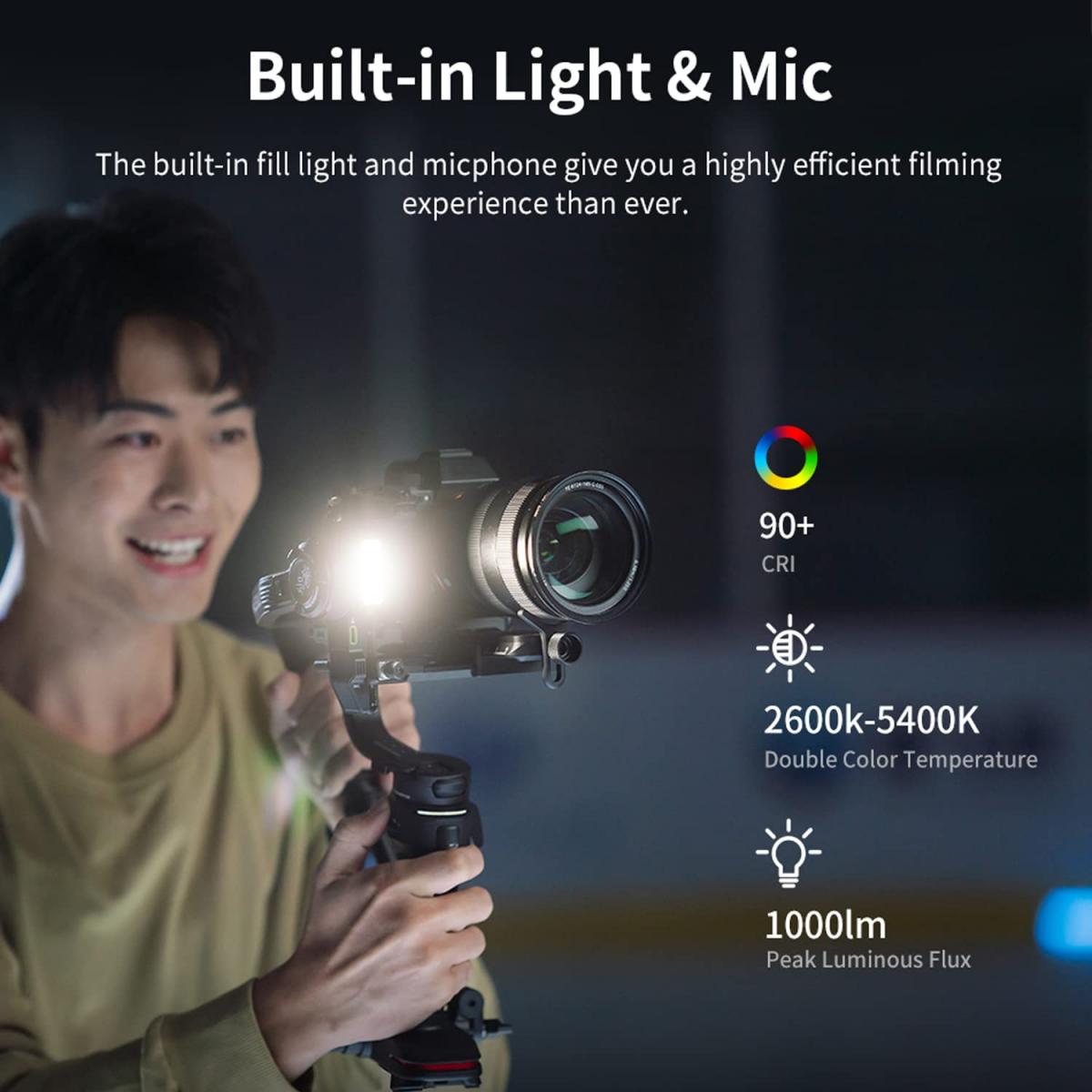 Zhiyun Weebill 3 Combo Stabilizzatore cardanico palmare a tre assi per fotocamera DSLR Fotocamera mirrorless compatibile con Sony Nikon Canon Panasonic LUMIX, poggiapolsi TransMount con impugnatura retrattile