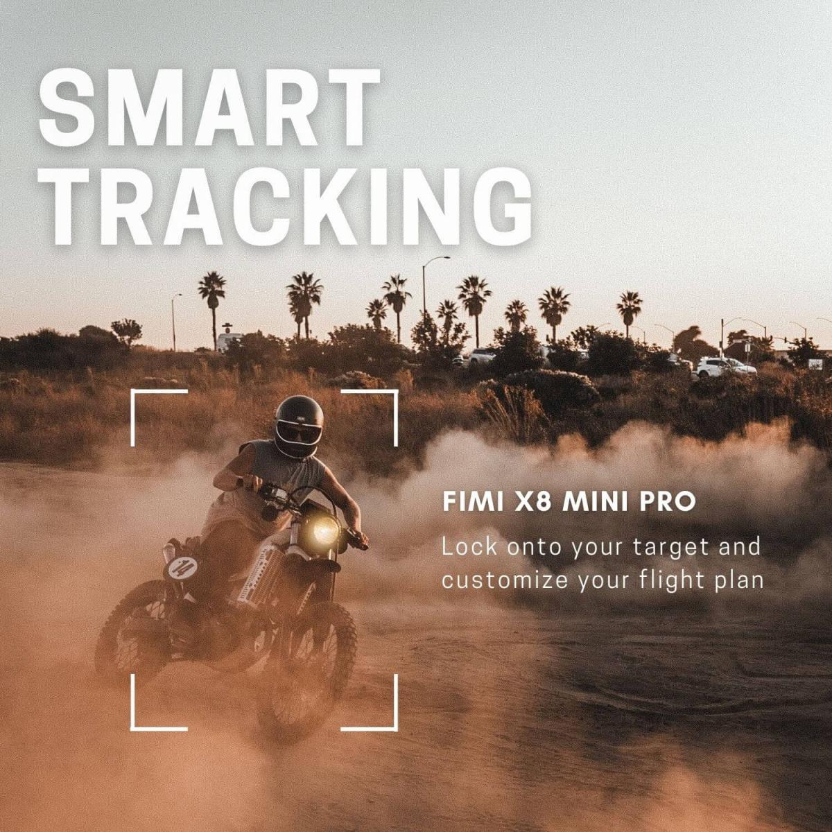FIMI X8 Mini Pro - Dron kamery 4K dla dorosłych / młodzieży 3 Axis Gimbal i 4K HDR Camera Smart Tracking Mode (2 baterie)