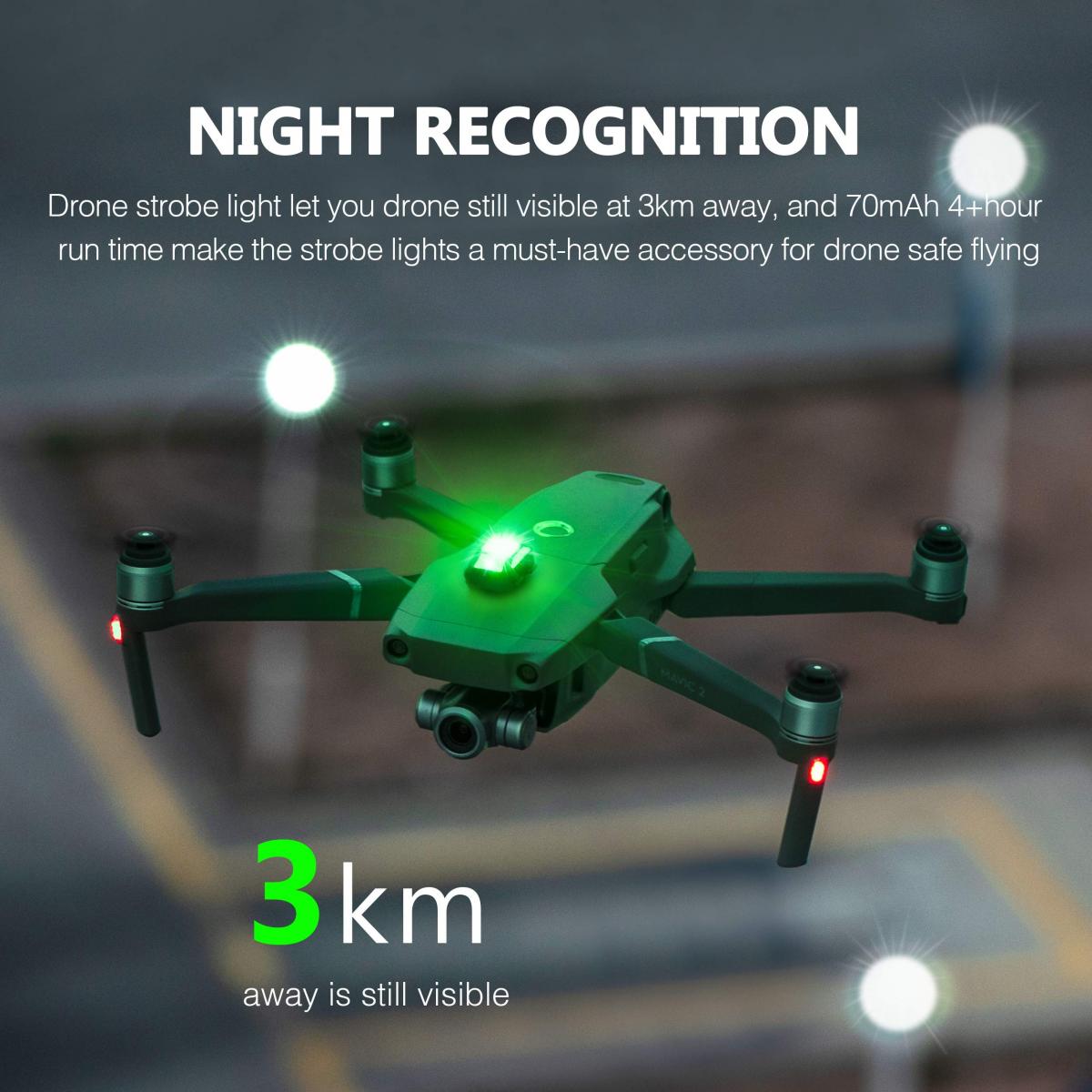 Weinsamkeit Strobe Drone Light,7 Farben LED Drohne Blitzlicht mit  Fernbedienung Drone Blitzlicht USB Aufladung Drohnen-Antikollisionslichter  LED
