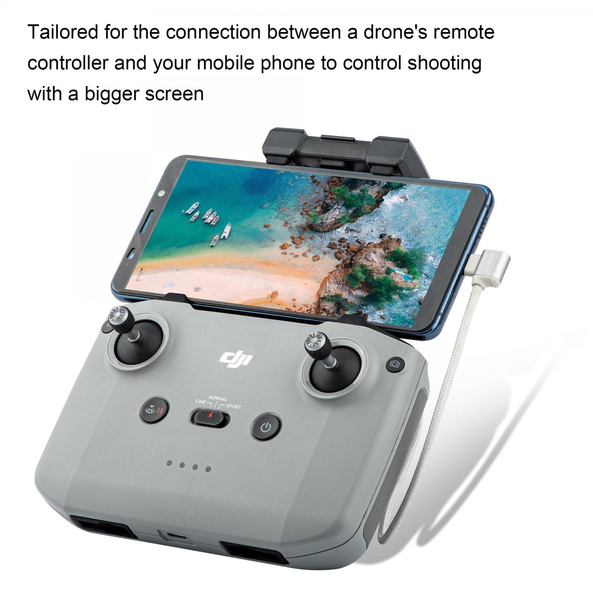 Mavic 3 OTG Cable TYPE-C TYPE-C DJI Mavic Mini 2/Air 2S/Air 2/Osmo Pocket 2/1 -kaukosäätimelle, 11,8 tuumaa/30 cm (ei Mavic Airille)