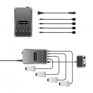 Chargeur rapide de batterie pour DJI Mini 3 / mini 3pro 120W chargeur Gan 4 en 1 prend en charge 4 batteries pour charger simultanément plusieurs modes de charge US plug