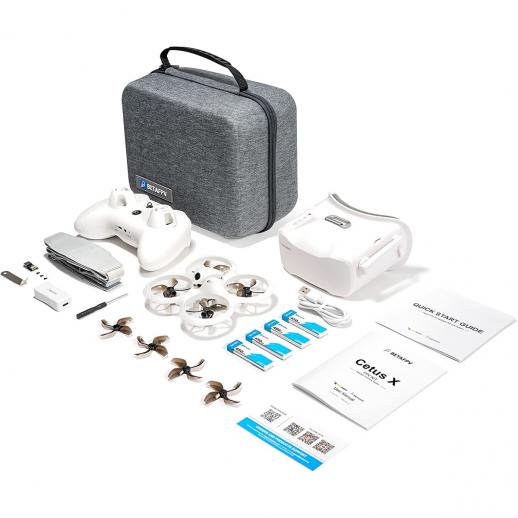 BETAFPV Cetus X Kit de Dron FPV, FC Betaflight 1S, Dron de Carreras FPV sin Escobillas de 2 Pulgadas, ELRS 2.4G Frsky RTF con Radio Transmisor y Gafas FPV para Principiantes