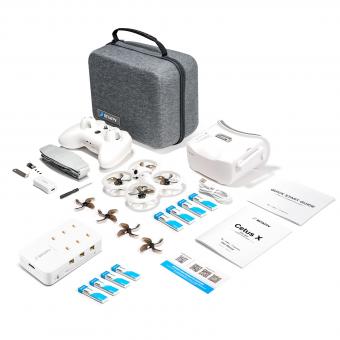 BETAFPV Cetus X Kit de Dron FPV, FC Betaflight 1S, Dron de Carreras FPV sin Escobillas de 2 Pulgadas, ELRS 2.4G Frsky RTF con Radio Transmisor y Gafas FPV para Principiantes, con Cargador de Batería y 4 baterías