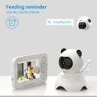 5 tuuman LCD Panda Video -itkuhälytin yönäkökameralla Lämpötilan valvonta 2 Way Talk Lullaby Vox -toiminto Liitä jopa 4 kameraa EU-virtapistoke