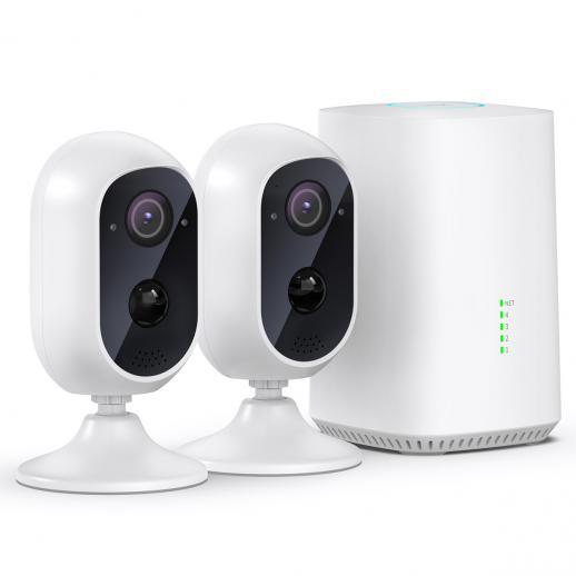 Caméra Surveillance Extérieure sans Fil 2K Caméra de Sécurité avec Alertes Intelligentes, Détection Humaine AI, Audio Bidirectionnel (EU)