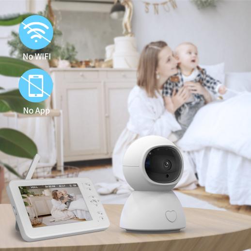 Babyphone Caméra Moniteur pour Bébé Caméra Surveillance WiFi