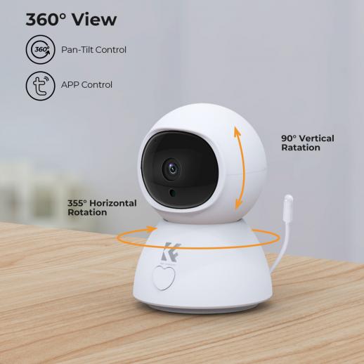 Caméra de surveillance Wifi sans fil pour bébé, HD 1080P, capteur