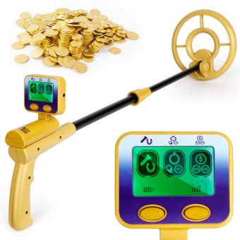 Metal detector, high-precision, with LCD display screen, suitable for detecting treasures, 7.5 inch waterproof detection disk