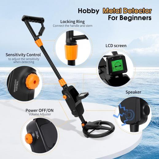Children's entry-level metal detector, high sensitivity, with LCD
