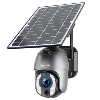 4G Wireless Security Camera with 10X Optical Zoom 5MP 2K Full-color 8W 10400mAh Solar Power