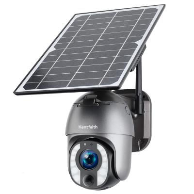 4G Wireless Security Camera with 10X Optical Zoom 5MP 2K Full-color 8W 10400mAh Solar Power Kentfaith
