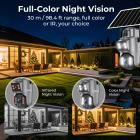 Telecamera di sicurezza WiFi con 6MP, doppio obiettivo, alimentazione solare, visualizzazione live 360°, visione notturna a colori Kentfaith