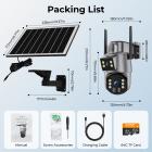 Telecamera di sicurezza WiFi con 6MP, doppio obiettivo, alimentazione solare, visualizzazione live 360°, visione notturna a colori Kentfaith