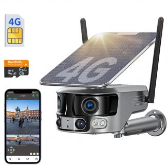 4G Kamera Bezpieczeństwa z Jasnością 4K, Widokiem Panoramicznym 180° z Podwójnym Obiektywem, Zasilana Energią Słoneczną, Podgląd na Żywo 360°, Noktowizja w Kolorze Kentfaith 4G Kamera Bezpieczeństwa z Jasnością 4K, Widokiem Panoramicznym 180° z Podwójnym Obiektywem, Zasilana Energią Słoneczną, Podgląd na Żywo 360°, Noktowizja w Kolorze Kentfaith