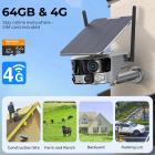 4G Sikkerhetskamera med 4K Klarhet, 180° Panoramautsikt med Dual Lens, Solcelledrevet, 360° Live View, Farge Nattsyn Kentfaith