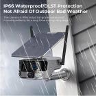 4K:n selkeä WiFi-turvakamera, 180° panoraamanäkymä kaksoislinssillä, aurinkokäyttöinen, 360° live-näkymä, värillinen yönäkö Kentfaith