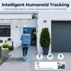 WiFi-beveiligingscamera met 4K helderheid, 180° panoramisch zicht met dubbele lens, zonne-energie, 360° live view, kleuren nachtzicht, 2 stuks, Kentfaith