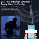 WiFi-beveiligingscamera met 4K helderheid, 180° panoramisch zicht met dubbele lens, zonne-energie, 360° live view, kleuren nachtzicht, 2 stuks, Kentfaith