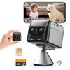 4G Cellular Sikkerhetskamera, 2K Dual Lens 6X Optisk Zoom, Magnetisk 360-Graders PIR Bevegelsesdeteksjon, 8m/26ft Infrarød Nattesyn, 90 Dagers Standby, 2-Vegs Lyd, Kentfaith