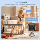 4G Mobil Sikkerhetskamera, 2K Dobbel Linse 6X Optisk Zoom, Magnetisk 360-Graders PIR Bevegelsesdeteksjon, 8m/26ft Infrarød Nattsyn, 90 Dagers Standby, 2-Vegs Lyd, 2 stk, Kentfaith