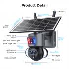 4G Cellular Sikkerhetskamera med 15X Hybrid Zoom, Triple Linse, 6MP, Dobbel Visning, Solcelledrevet, 360° Live View, Farge Nattsyn, 2-Kamera Pakke, Kentfaith