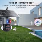 WiFi-sikkerhetskamera med 15X hybrid zoom, trippellinse, 6MP, doble visninger, solcelledrevet, 360° livevisning, farge nattsyn, 2-kamerapakke, Kentfaith