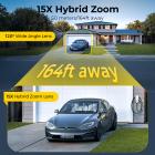 WiFi 3 Linse Solartrygghetskamera Trådløs Utendørs, 6MP Full HD Video, 360° Utsikt Pan/Tilt Hjemmesikkerhetskamera med Farge Nattsyn, Enkel å Installere, PIR Alarm, Kentfaith