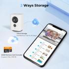 4G Cellular Security Camera, 2K Wireless and 360 Degrees Pan 45 Degrees Tilt App Remote Control, PIR Motion Detection, 8m/26ft Infrared Night Vision, 90 Days Standby, 2-Way Audio, Kentfaith