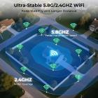 Zewnętrzna kamera bezpieczeństwa solarna, system kamer z 500GB lokalnej pamięci, brak miesięcznych opłat, WiFi 2.4/5.8G & hotspot offline, nocne widzenie w kolorze, widok 360 stopni, obrót i pochylenie, detekcja ludzi PIR, Kentfaith