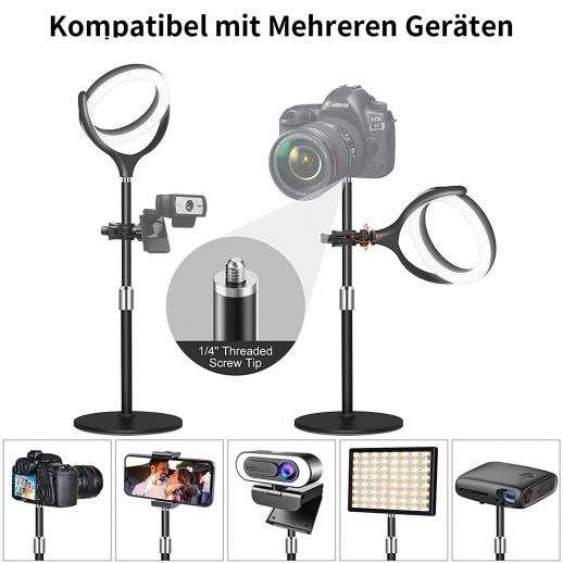 6 Luce per Videoconferenza, Luce ad Anello per Webcam & Laptop