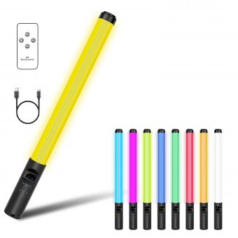 Handheld Photography Light Stick, Dual Color Temperature, 2000mAh Rechargeable Battery, RGB LED Video Light Stick, Stepless Dimming Tube Light, 3000K-6000K, 0-100% Brightness, Suitable for Live Streaming, Video Conferencing, YouTube, TikTok, Makeup