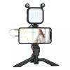 Håndholdt mikrofon fyll lys live band vlog skyting combo sett for live streaming, selfie, media intervju, utendørs skyting